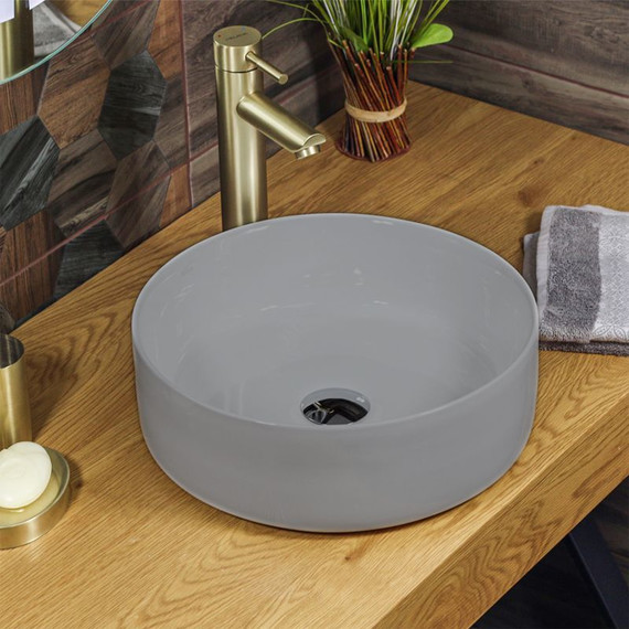 Раковина-чаша Azario 35 см AZ-3134, светло-серый - фото 2