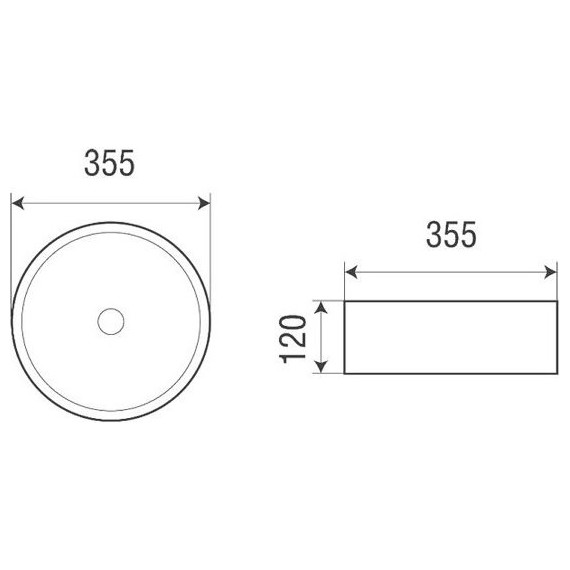 Раковина-чаша Azario 35 см AZ-3134, светло-серый - фото 3