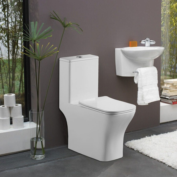 Унитаз-моноблок безободковый Azario Lodi AZ-8617 с крышкой микролифт - фото 11