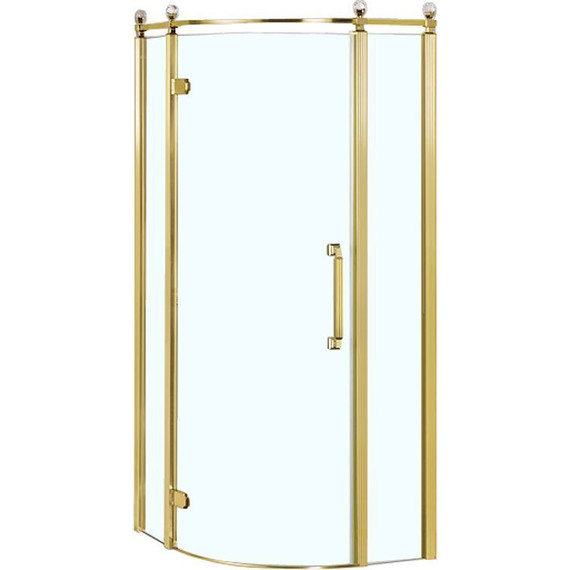 Душевое ограждение Azario Ontario AZ-NBB2231-L 90х90 см (стекло 8 мм) золото/прозрачное - фото 