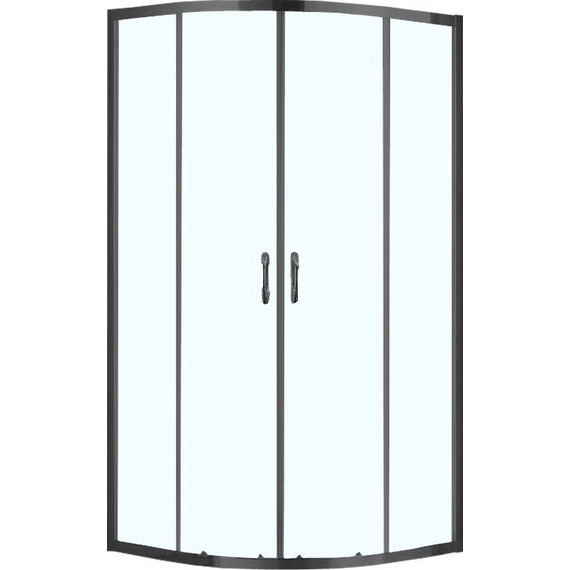 Душевое ограждение Azario Milton 90х90 см AZ-ND2142 900 Black, черный/прозрачное - фото 