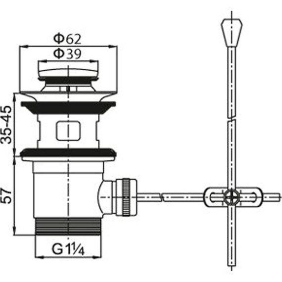 Донный клапан Cezares CZR-SA2-02, бронза - фото 2
