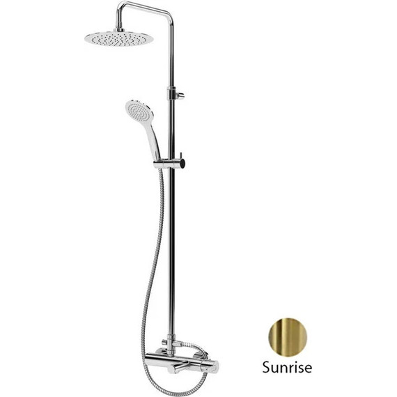 Душевая стойка Cezares LEAF-CVDA-30-SR, Sunrise, Цвет производителя: золото - фото 