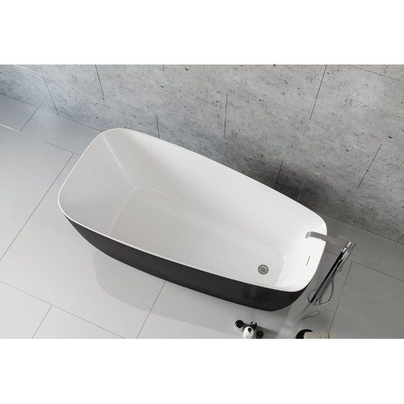 Ванна отдельностоящая Aquanet Family Trend 170х78 см 90778-MW-MB, чёрный матовый - фото 5