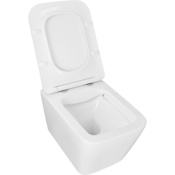 Унитаз подвесной безободковый Azario Boca AZ-2002 с крышкой микролифт, Цвет производителя: белый - фото 3