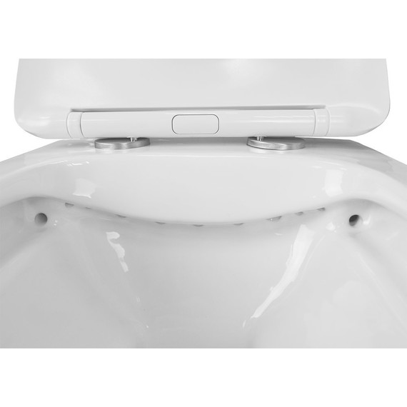 Унитаз подвесной безободковый Azario Boca AZ-2002 с крышкой микролифт, Цвет производителя: белый - фото 9