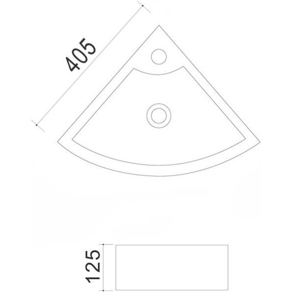 Раковина угловая Azario 40 см AZ-41196 - фото 3