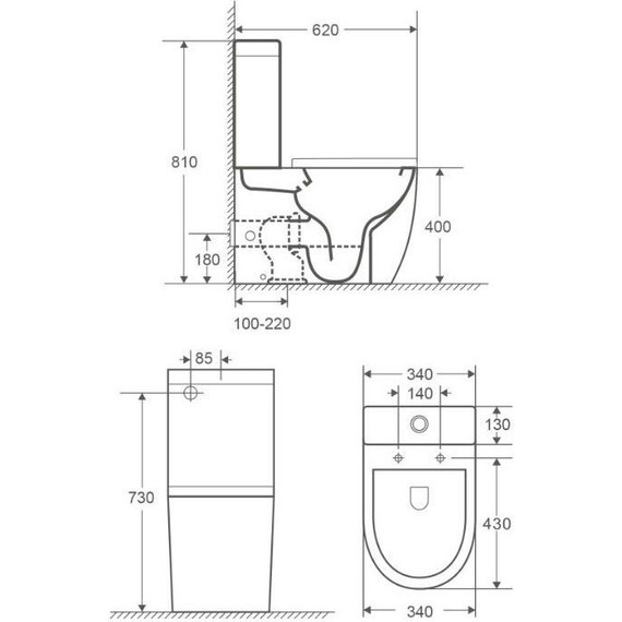 Унитаз-компакт безободковый Azario Renda AZ-8693 с крышкой микролифт - фото 4