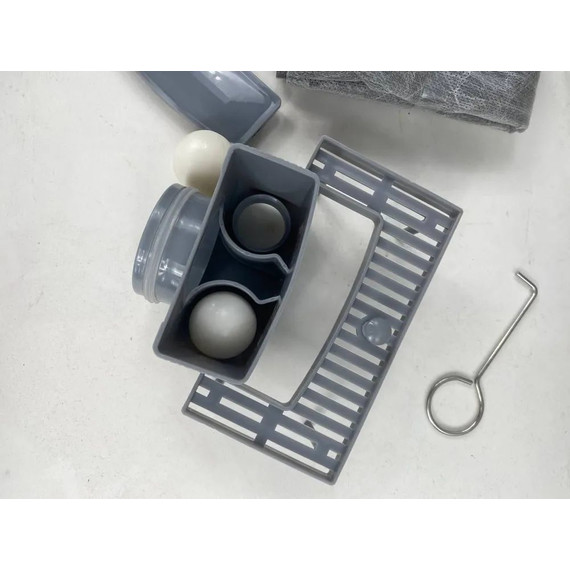 Трап TIM 60 см BAD456002, серый металлик (под плитку) - фото 10