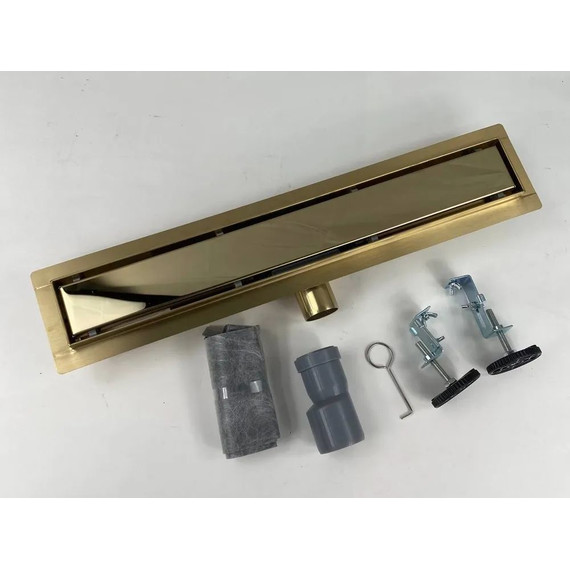 Трап TIM 60 см BAD486002GP, золотой (под плитку) - фото 