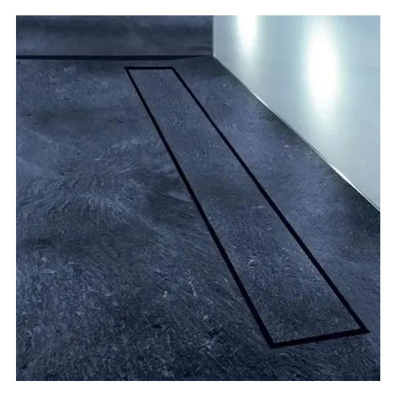 Трап Zeissler 40 см BAD554002BK, чёрный матовый (под плитку) - фото 