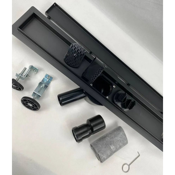 Трап Zeissler 40 см BAD554002BK, чёрный матовый (под плитку) - фото 11