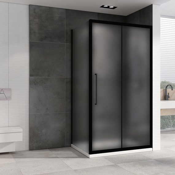 Душевое ограждение Abber Schwarzer Diamant 150x80 см AG30150BMH-S80BM, чёрный/матовое - фото 