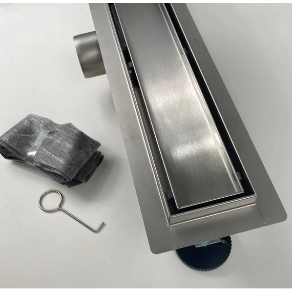 Трап TIM 80 см BAD458002, серый металлик (под плитку) - фото 12