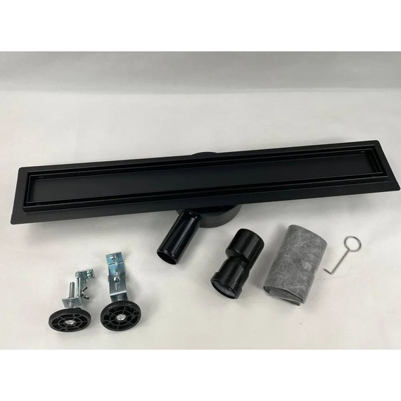 Трап Zeissler 80 см BAD558002BK, чёрный матовый (под плитку) - фото 4