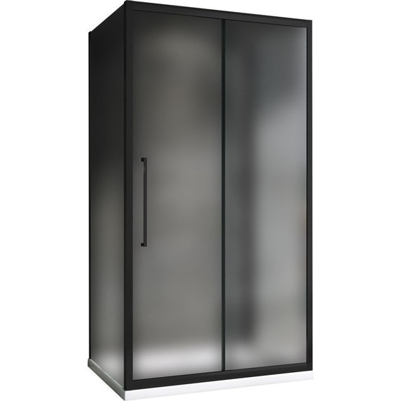 Душевое ограждение Abber Schwarzer Diamant 160x80 см AG30160BMH-S80BM-S80BM, чёрный/матовое - фото 2