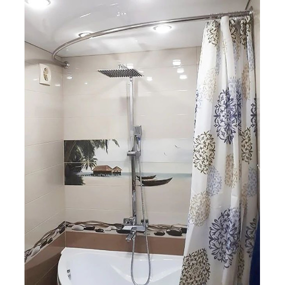 Карниз для ванны Aquatek 135х135 см дуга (для ванны Галатея) KARN-0000011 - фото 2