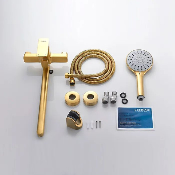 Смеситель для ванны Ledeme L2280Y, золото - фото 11