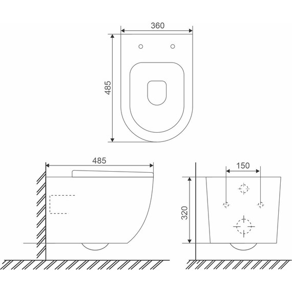 Унитаз подвесной безободковый Sole Pandora (смыв торнадо) с тонкой крышкой микролифт - фото 7