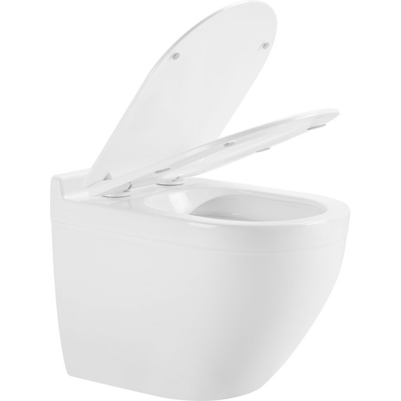 Унитаз подвесной безободковый Sole Step с тонкой крышкой микролифт - фото 2