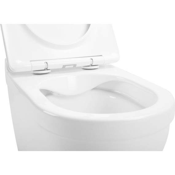 Унитаз подвесной безободковый Sole Step с тонкой крышкой микролифт - фото 5