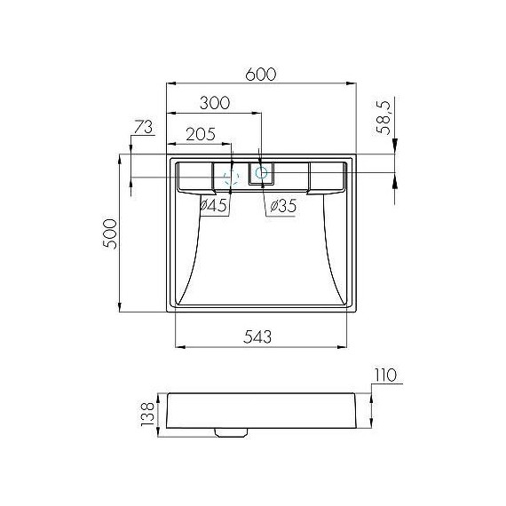 Раковина над стиральной машиной Акватон Рейн 60 см 1A72103KRW210 - фото 6