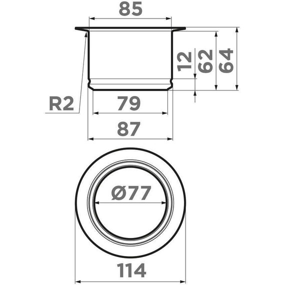 Горловина для измельчителя Omoikiri NA-03 IN 4956715, нержавеющая сталь - фото 4