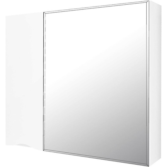 Зеркало-шкаф Loranto Santorini 80 см CS00086971 L, белый глянцевый - фото 3