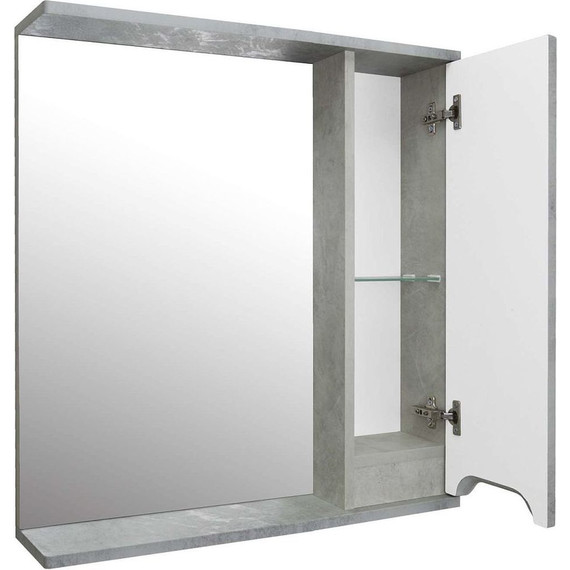 Зеркало-шкаф Loranto Florena 70 см CS00086985 R, светлый бетон - фото 4