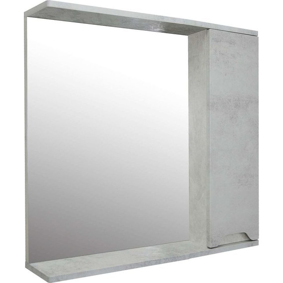 Зеркало-шкаф Loranto Florena 80 см CS00086987 R, светлый бетон - фото 
