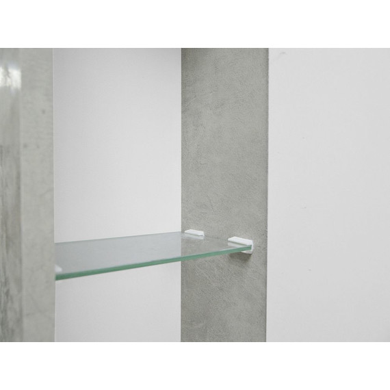 Зеркало-шкаф Loranto Florena 80 см CS00086987 R, светлый бетон - фото 6