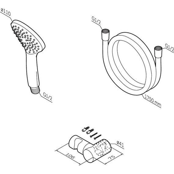 Ручной душ AM.PM Gem F0290022, чёрный - фото 4