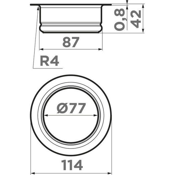 Горловина для измельчителя Omoikiri NA-02 G 4956716, золото - фото 4