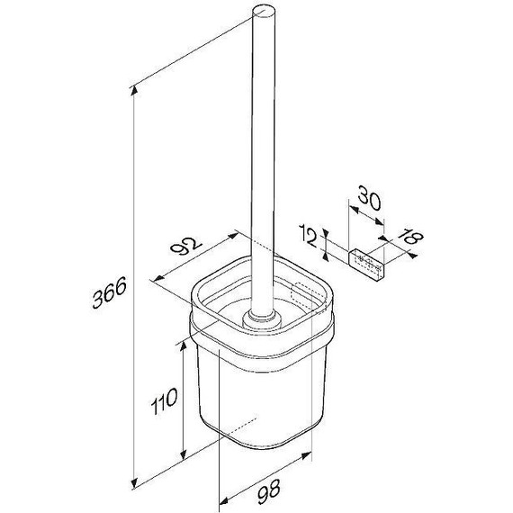 Ершик для унитаза AM.PM Func A8F33300 - фото 7