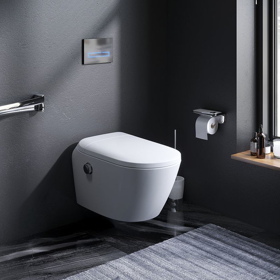 Унитаз-биде подвесной безободковый Am.Pm Sensation CCC301700SC с электронной крышкой - фото 4