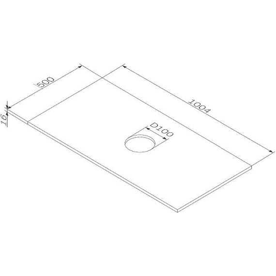 Столешница Am.Pm Func 100 см M8FST1000OF, дуб крафт - фото 2