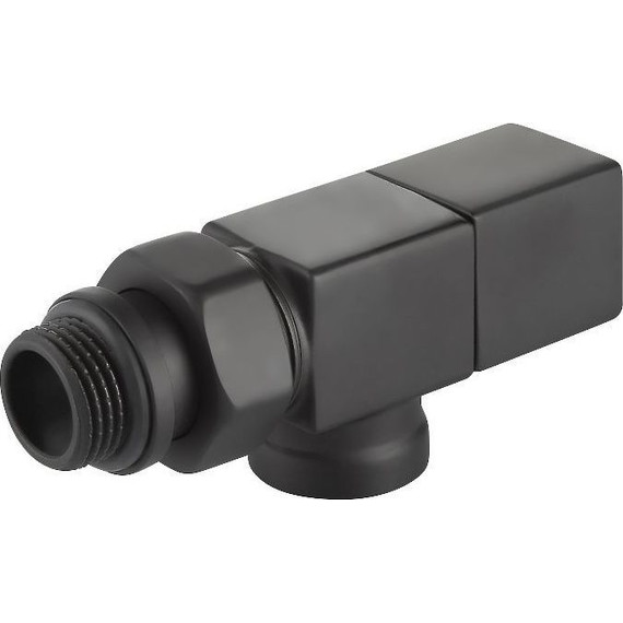 Вентиль для радиатора осевой Royal Thermo Cube 1/2" RTE 56.0004, чёрный - фото 3