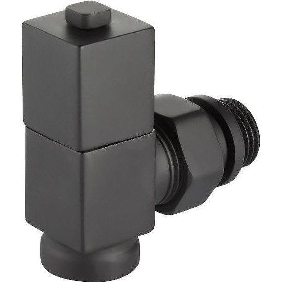 Вентиль для радиатора угловой Royal Thermo Cube 1/2" RTE 56.0009, чёрный - фото 4