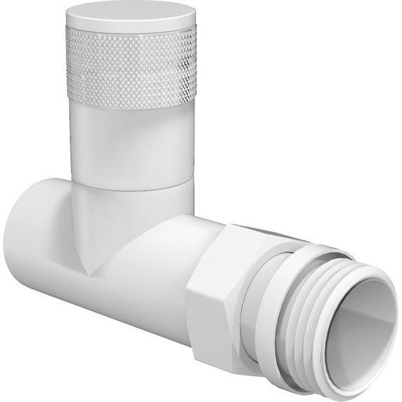 Вентиль для радиатора прямой Royal Thermo Piano 1/2" RTE 56.0010, белый - фото 2