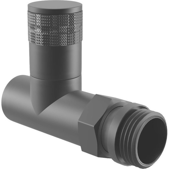 Вентиль для радиатора прямой Royal Thermo Piano 1/2" RTE 56.0011, чёрный - фото 2