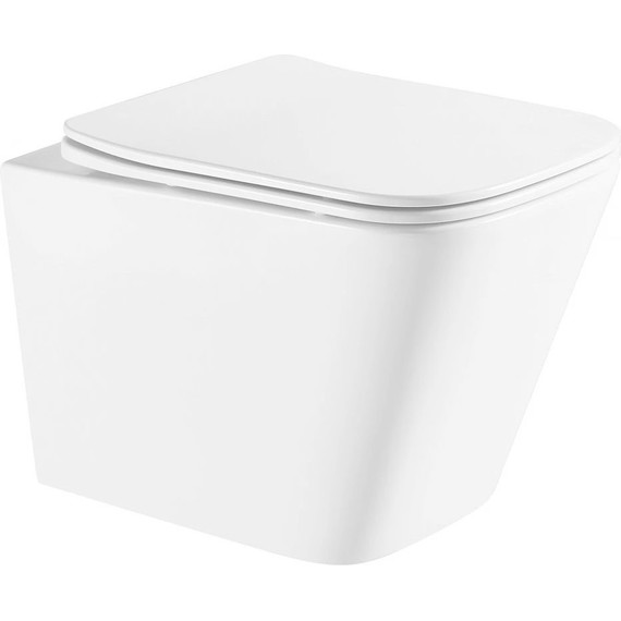 Инсталляция с подвесным унитазом комплект: Loranto 4501 с подвесным безободковым унитазом Azario Teramo AZ-0052-UQ сиденье микролифт (Система смыва торнадо) - фото 5