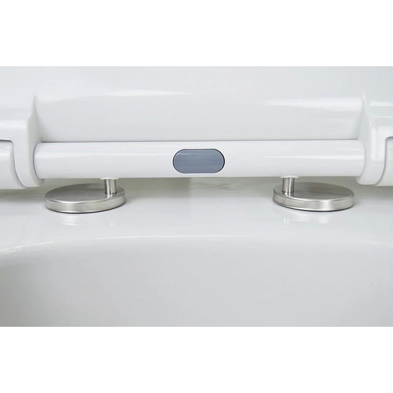 Инсталляция с подвесным унитазом комплект: Grohe Rapid SL 38772001 с подвесным безободковым унитазом Azario Ferio 87565 сиденье микролифт, крепление, кнопка смыва хром - фото 9