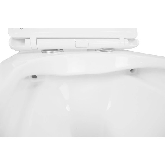 Инсталляция с подвесным унитазом комплект: Grohe Rapid SL 38772001 с подвесным безободковым унитазом Azario Moneo AZ-0062 сиденье микролифт, крепление, кнопка смыва хром - фото 8