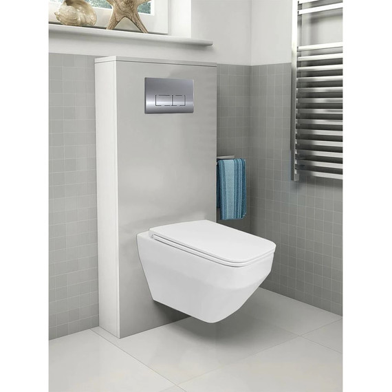 Инсталляция с подвесным унитазом комплект: Ideal Standard Prosys Frame 120 M R020467 с подвесным безободковым унитазом Azario Moneo AZ-0062 сиденье микролифт, крепление - фото 15