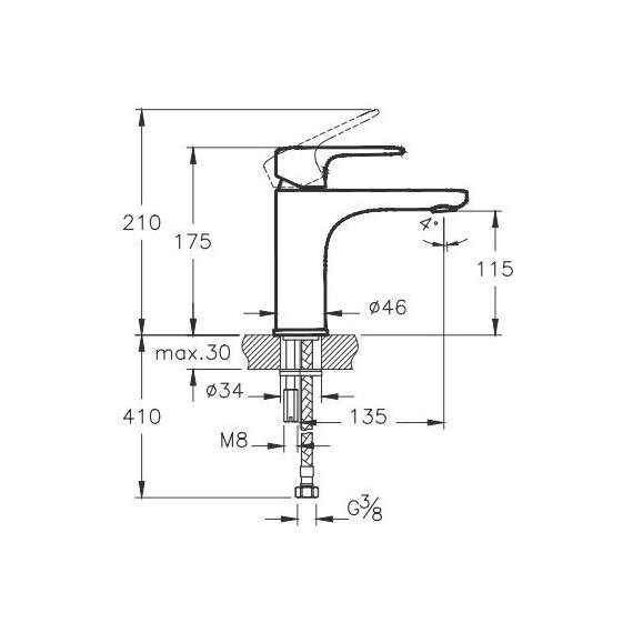 Смеситель для раковины Vitra Root Round A42706EXP - фото 4