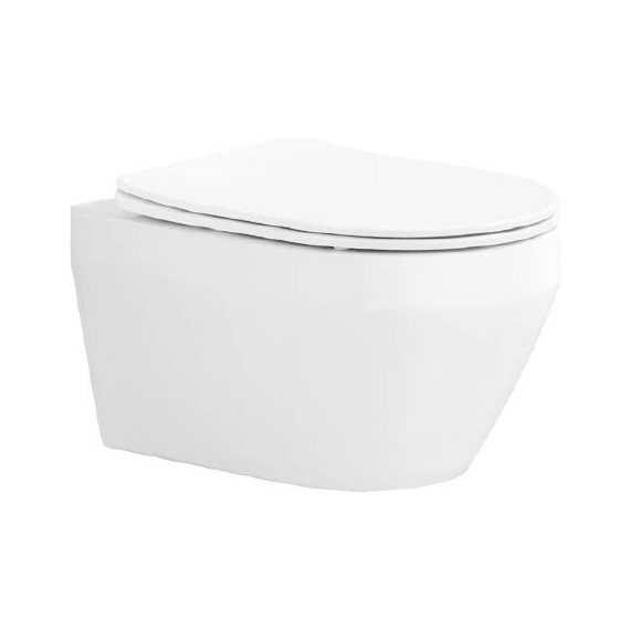 Унитаз подвесной безободковый Aquatek Лея AQ1199-00 с тонкой крышкой микролифт - фото 