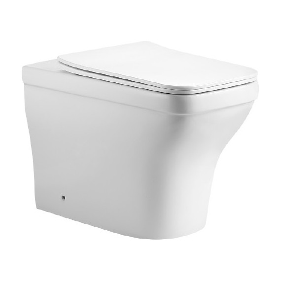 Унитаз приставной безободковый Aquatek Амадео AQ1964-00 с тонкой крышкой микролифт - фото 