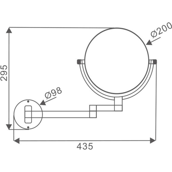 Зеркало косметическое Azario Altre AZ-211B, цвет чёрный матовый - фото 2