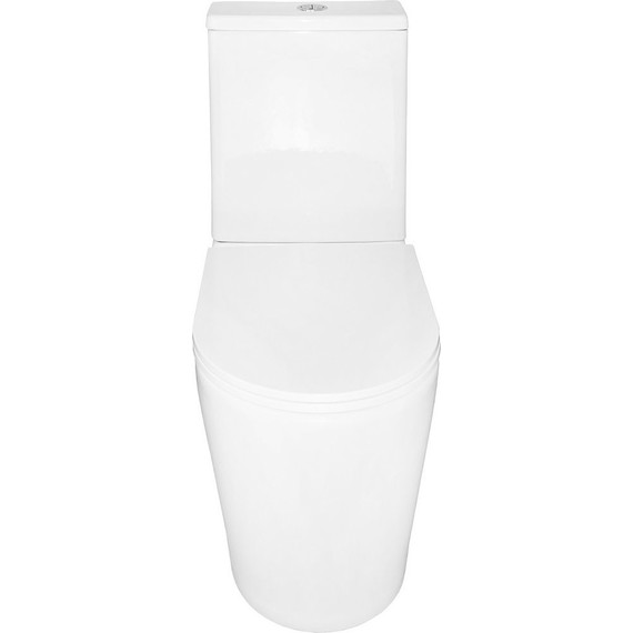 Унитаз-компакт безободковый Azario Conto AZ-T005BR с тонкой крышкой микролифт (Система смыва торнадо), Цвет производителя: белый - фото 5