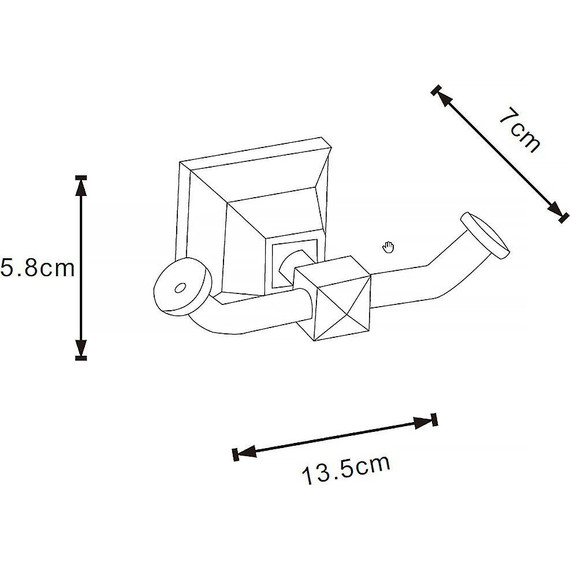 Двойной крючок Azario Altre AZ-96005A - фото 2